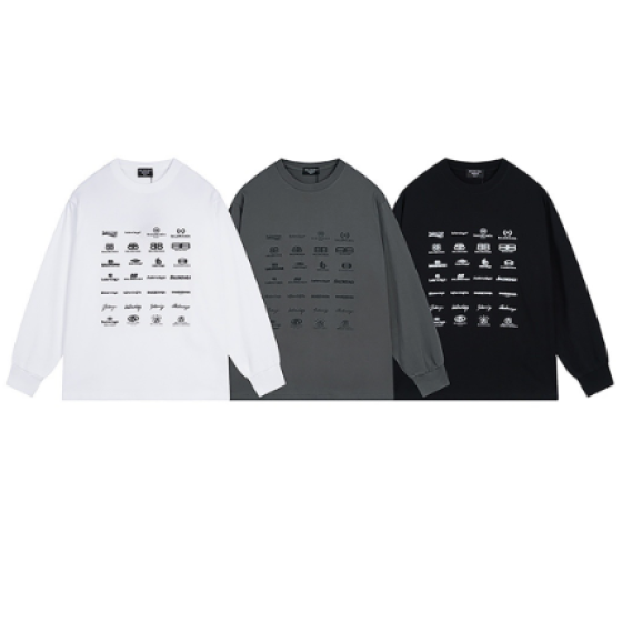 Balenciaga's new all-over logo print long-sleeved shirt!